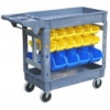 Picture of 2 Tier Plastic Workshop Parts Trolley with 32 Bins - 250kg 796 x 440mm